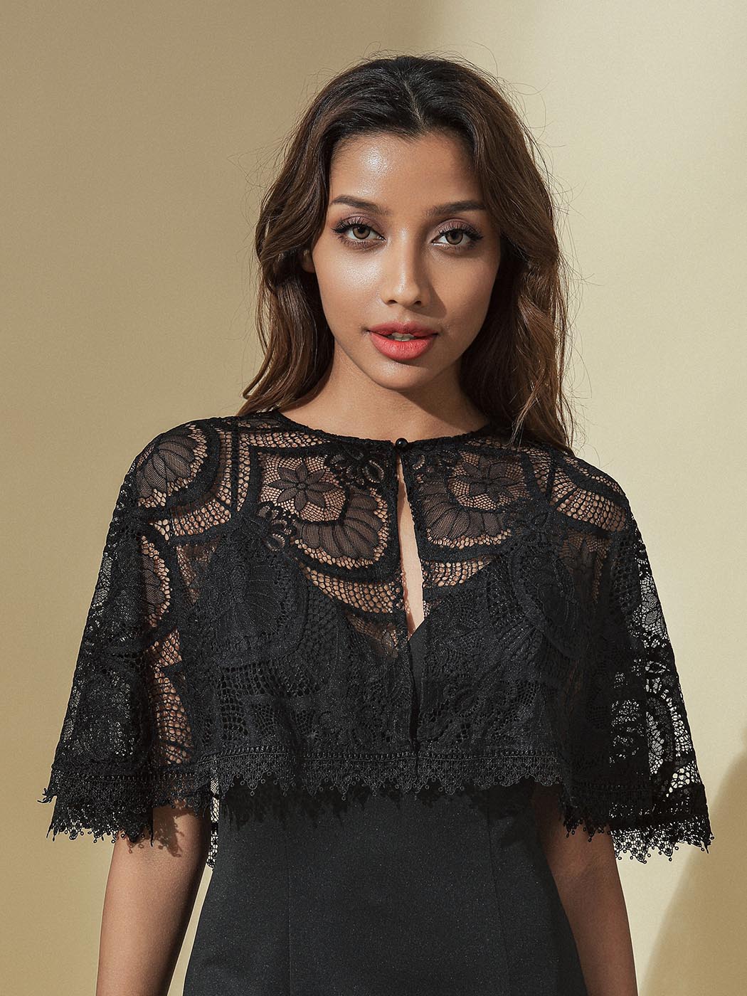 Unicra Bride Wedding Lace Wraps and Shawls Black Bolero Evening Party